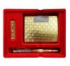 Gold Plated Crystal Pen & Card Holder